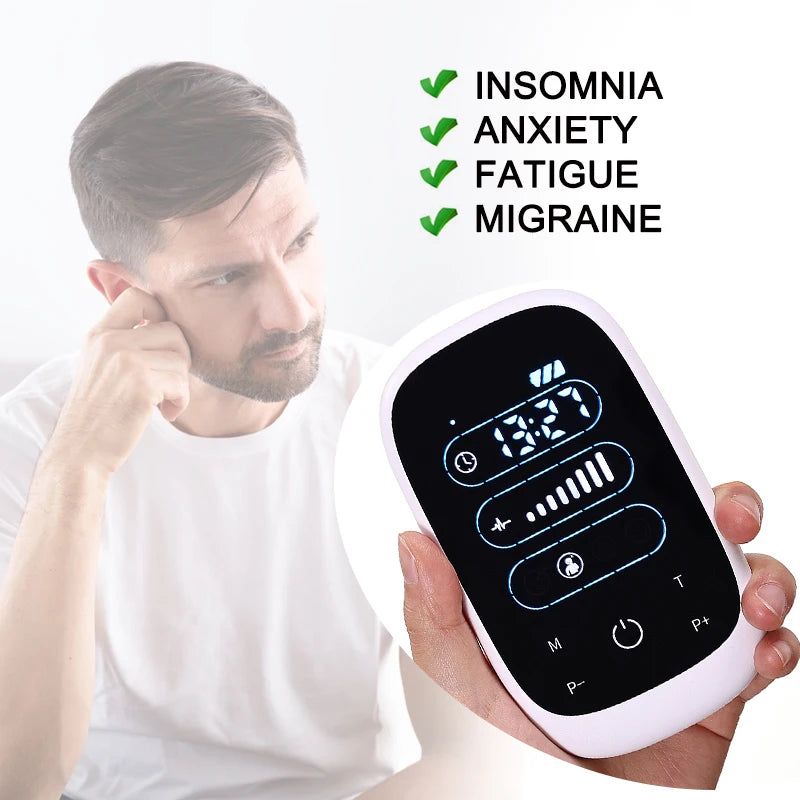 ATANG CES Insomnia Therapy Device Ear Clip Cranial Stimulation Sleep Aid
