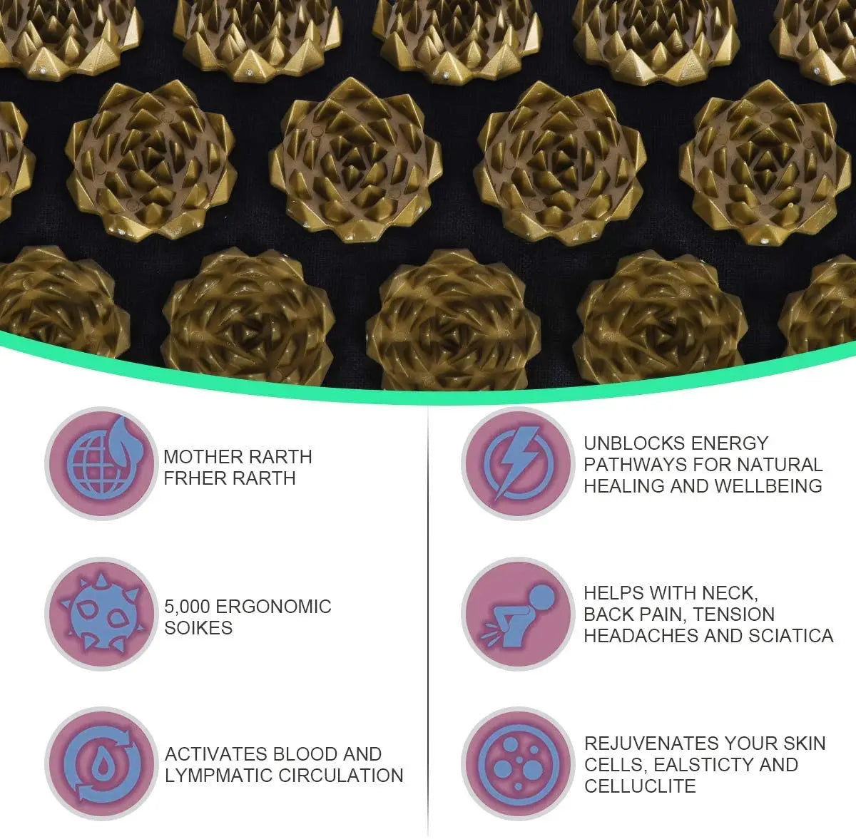 Marfly Pranamat Eco Lotus Spike Mat Acupressure Massage Cushion