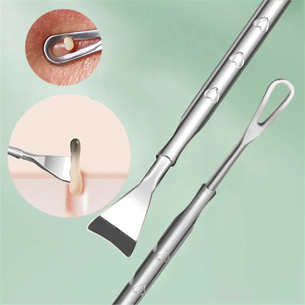 Double Head Stainless Steel Blackhead Remover Blemish Extractor Tool