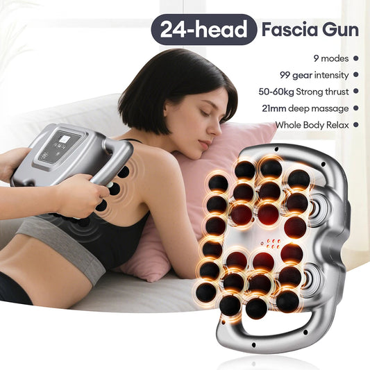 Foreverlily Fascia Gun 24-Head High Frequency Massage 9 Modes