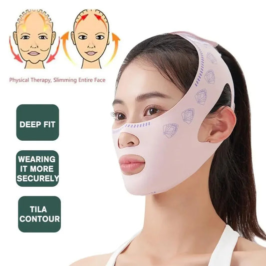 Reusable Adjustable Night Facial Wrap for Sleep Comfort and Contouring