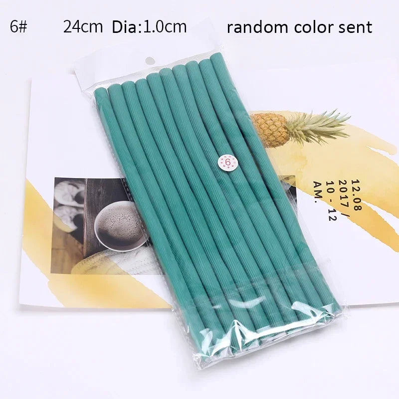 Soft Foam Flexi Rollers 10Pcs Heatless Bendy Hair Curlers