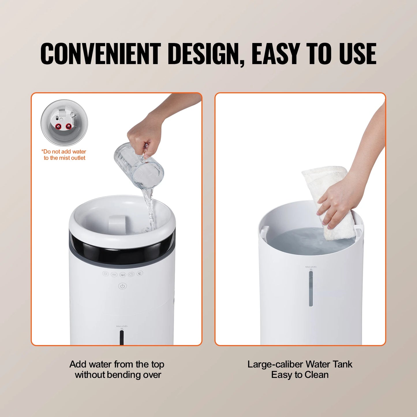 SucceBuy Ultrasonic Humidifier For Home And Whole House