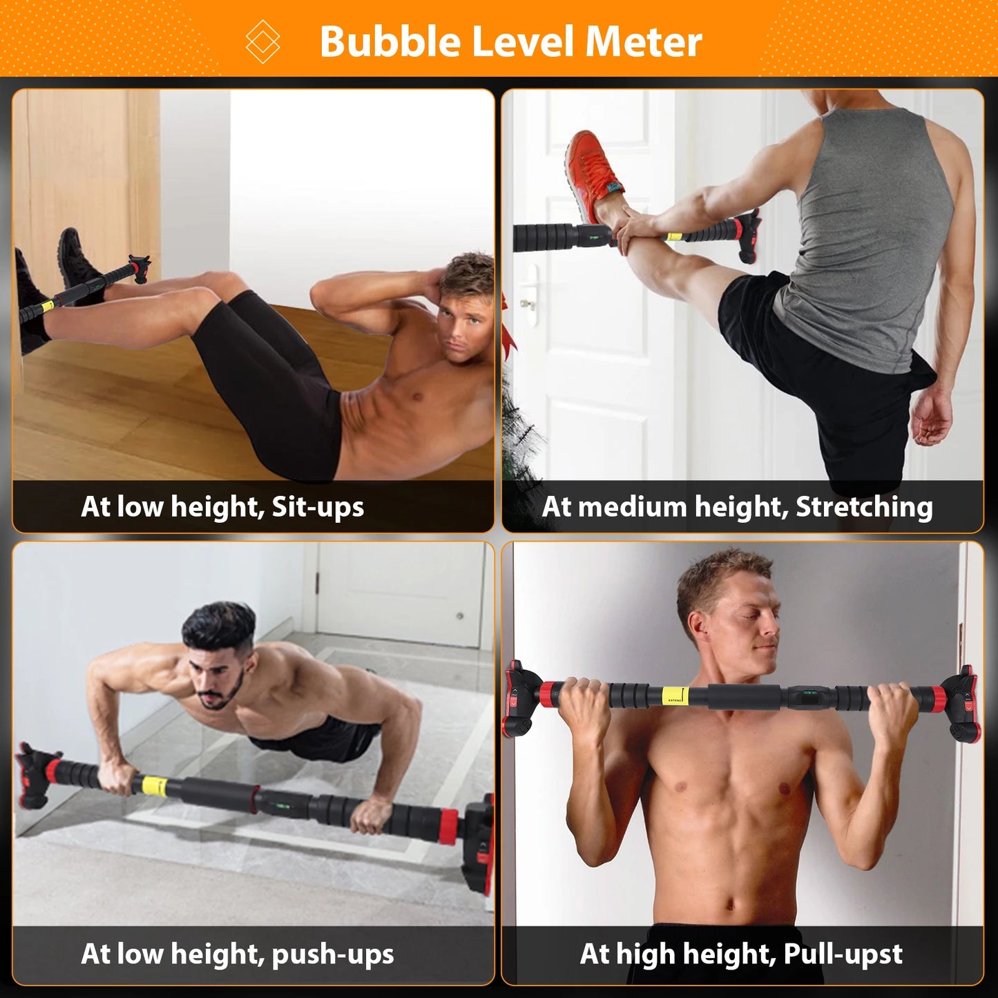 TWISTER.CK Chin Up Bar For Doorway No Screws Wall Mount Adjustable Non Slip