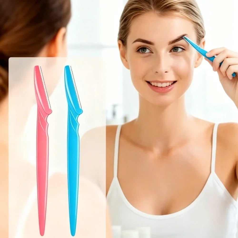 3 Piece Eyebrow Trimmer Set Safe Razor for Eyebrow Shaping