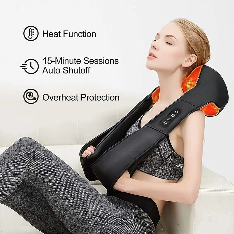 Medcursor Shiatsu Neck And Shoulder Massager With Heated Deep Kneading