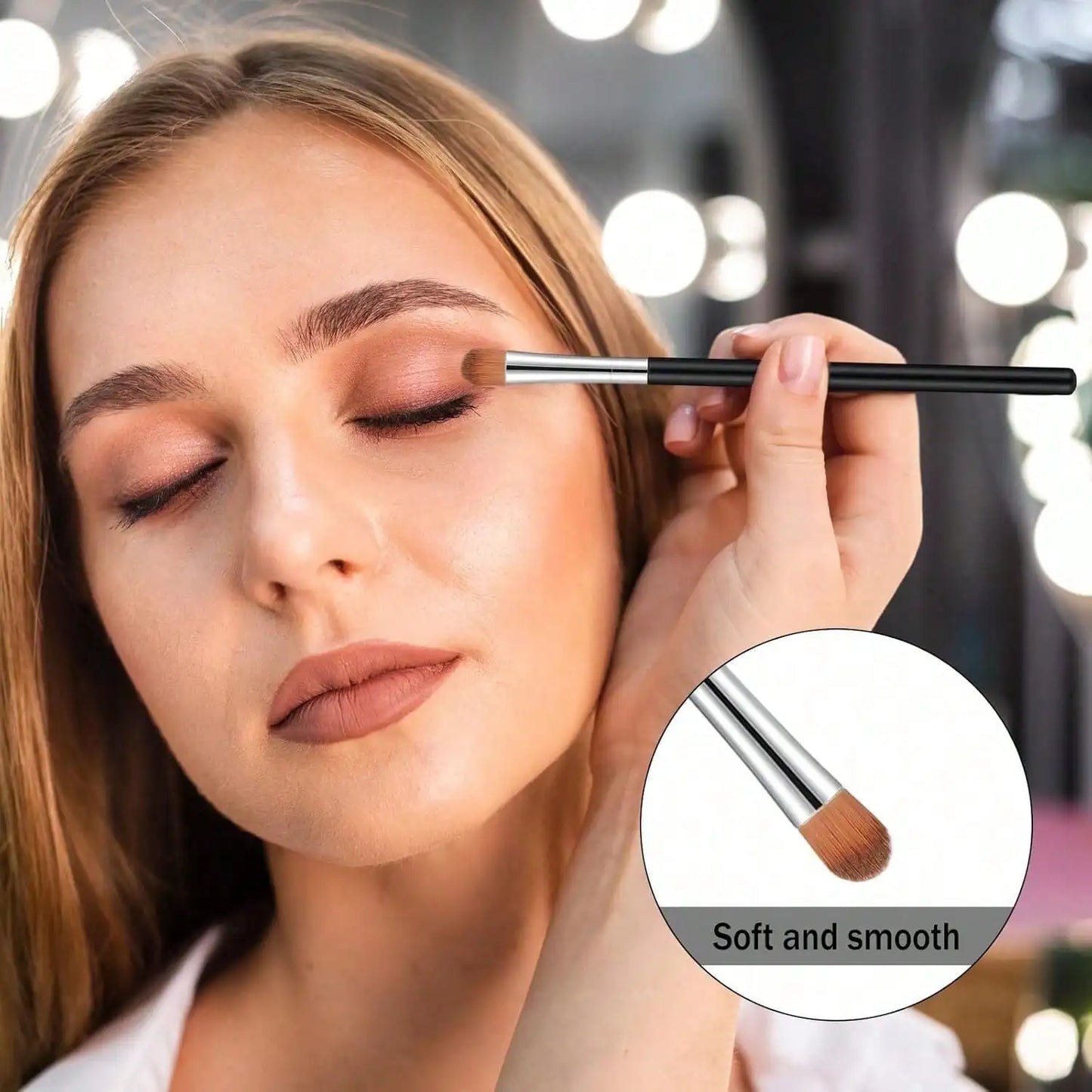 3 Pack Professional Eye Makeup Tools Flat Concealer Brush And Blending Brush Set