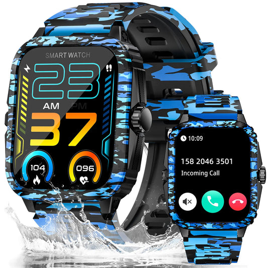 LaNikar Smart Watch 3ATM Waterproof Men Fitness Tracker HeartRate Bluetooth