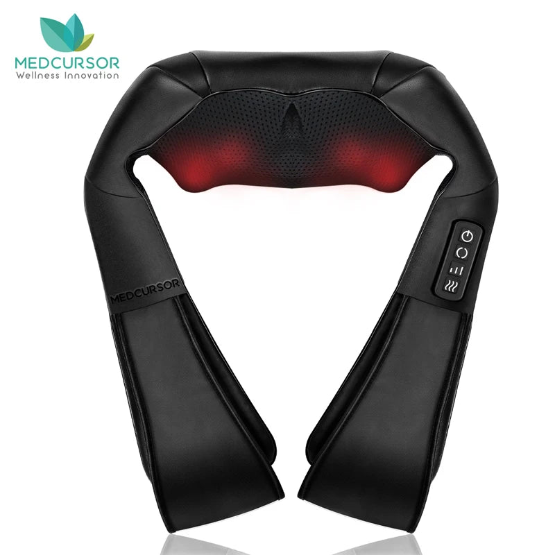 Medcursor Shiatsu Neck And Shoulder Massager With Heated Deep Kneading