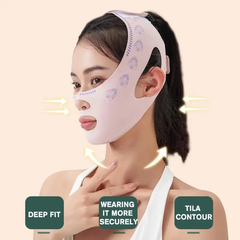 Reusable Adjustable Night Facial Wrap for Sleep Comfort and Contouring