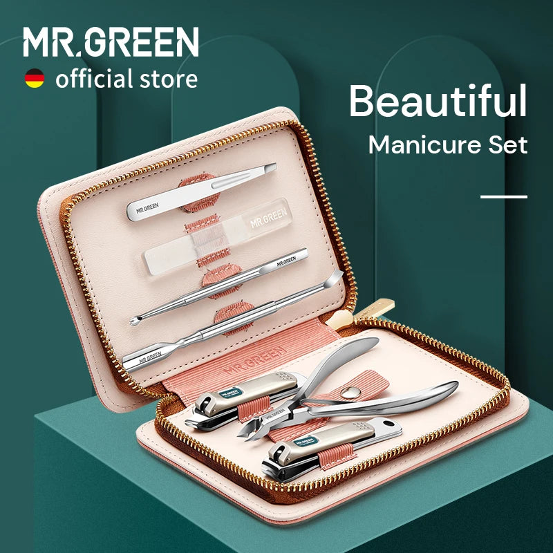 MR.GREEN 7in1 Manicure and Pedicure Set Stainless Steel Tools