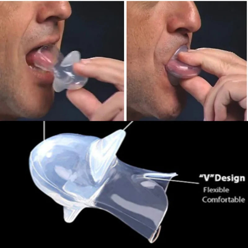 Anti Snore Mouthpiece Tongue Retainer Sleep Aid For Snoring Relief