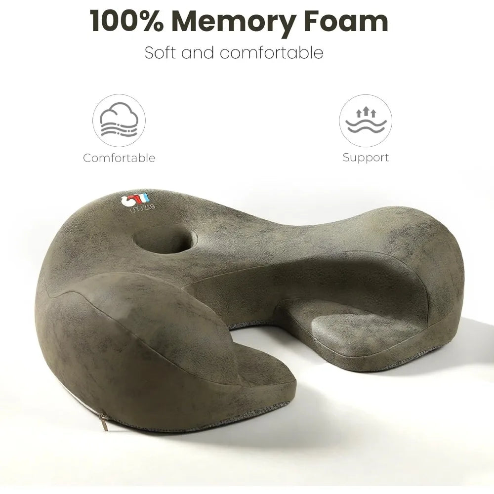 Ergonomic Memory Foam Meditation Cushion and Floor Pillow Set