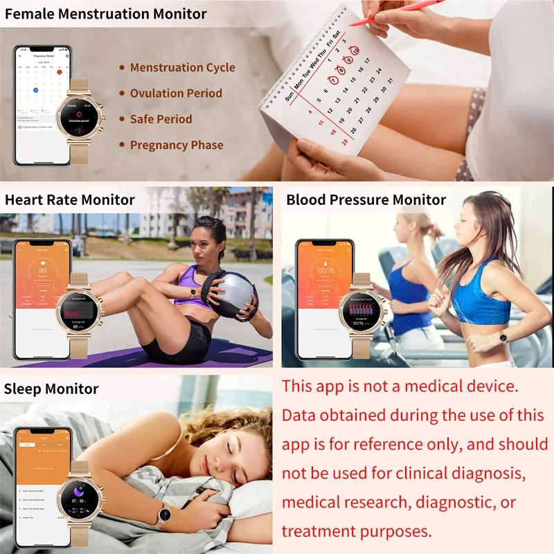INNOFOVO Ladies Smartwatch With Calls And Messages For Phones