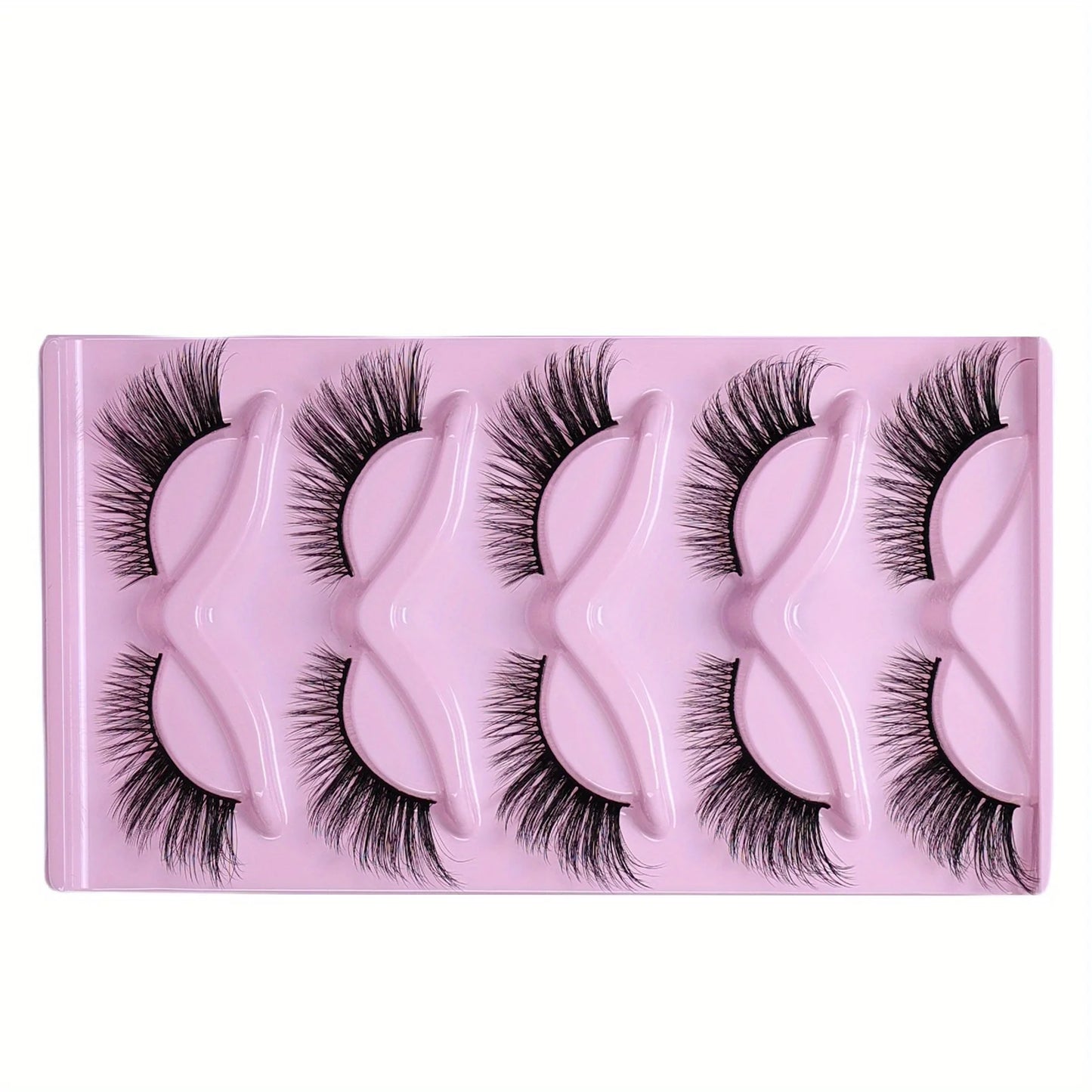 JIEFUXINCN Cat Eye False Eyelashes 30Pairs 6Pack Thick Fluffy