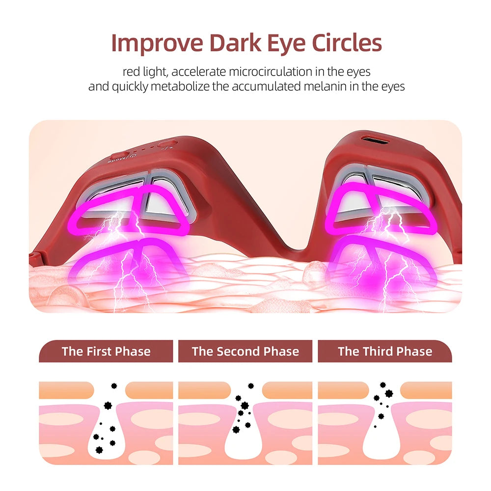 Foreverlily Eye Massager Under Eye Glasses EMS Relief