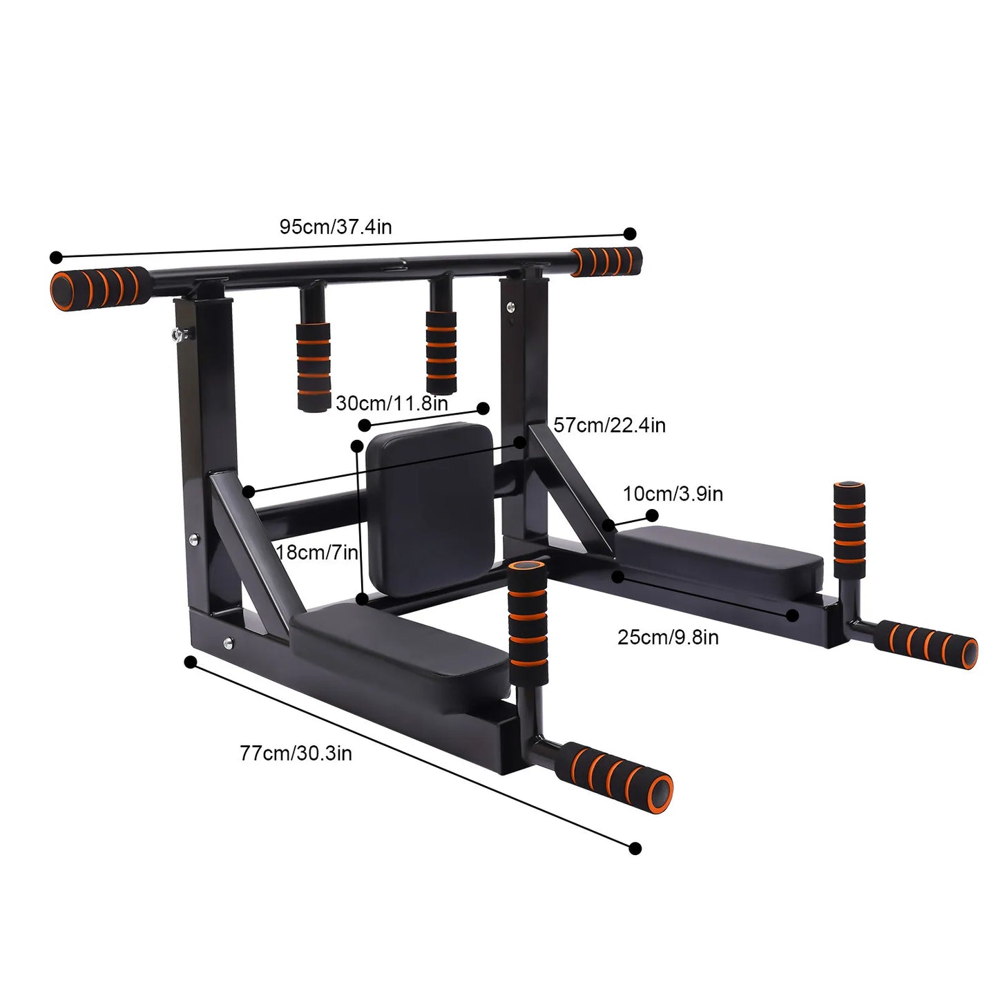Pull Up Bar And Dip Station Home Gym Equipment 200kg