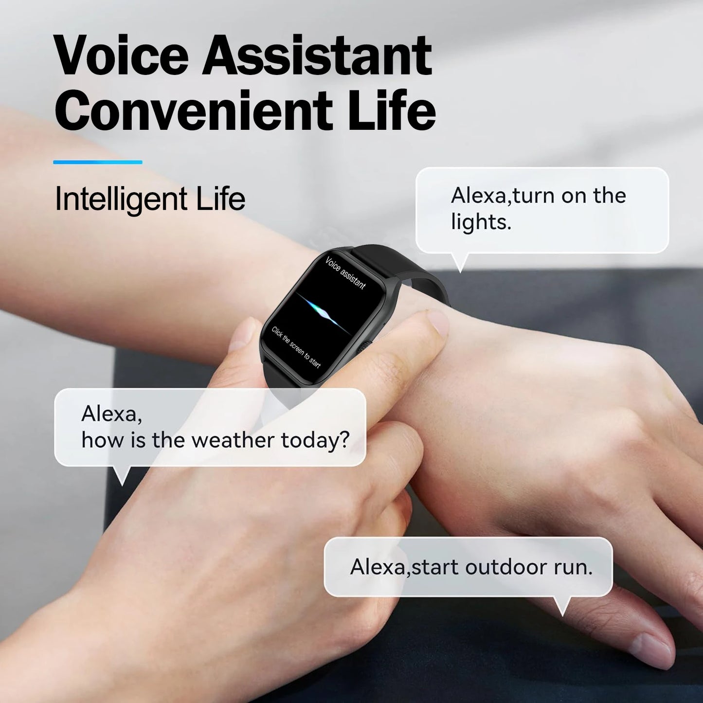 LIVLOVCP AI Voice Assistant Smart Watch For Men And Women