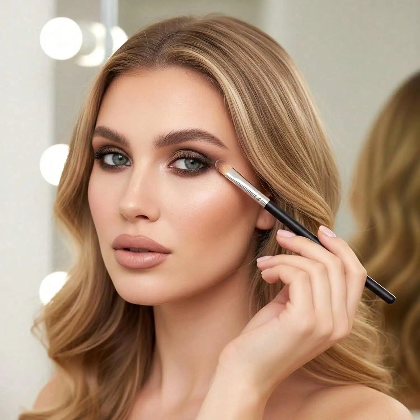 3 Pack Professional Eye Makeup Tools Flat Concealer Brush And Blending Brush Set