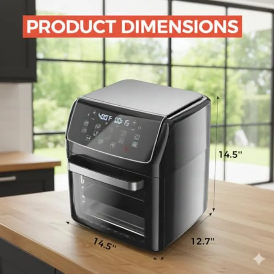 SHXI 10-in-1 Air Fryer Oven With Rotisserie And Visible Window