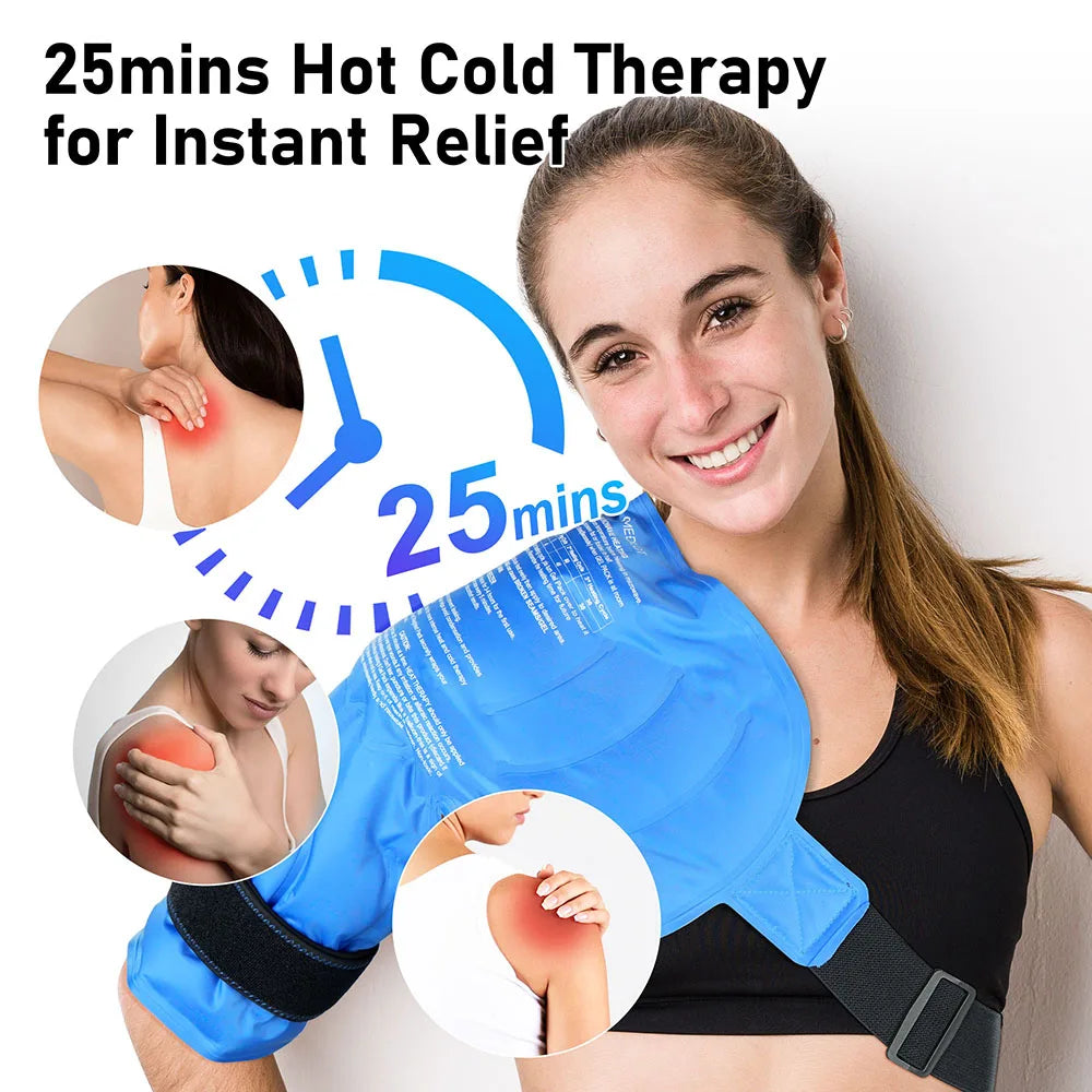 Shoulder Ice Pack Wrap Hot Cold Therapy Brace For Pain