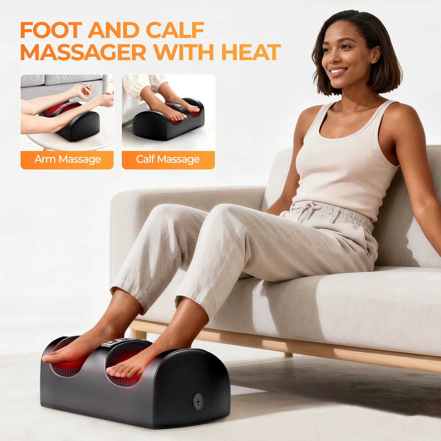 HIMOUTA Shiatsu Full Body Massage Mat With Heat And Detachable Massager Pad