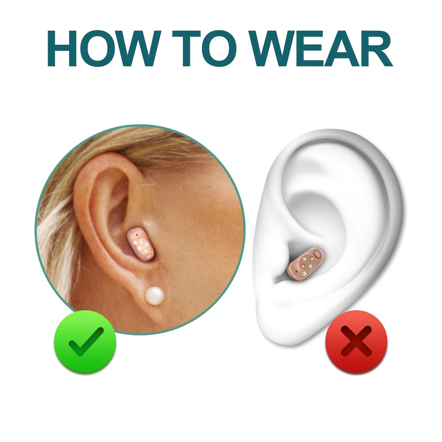 JINGHAO Rechargeable Hearing Aids Invisible In Ear Sound Enhancer