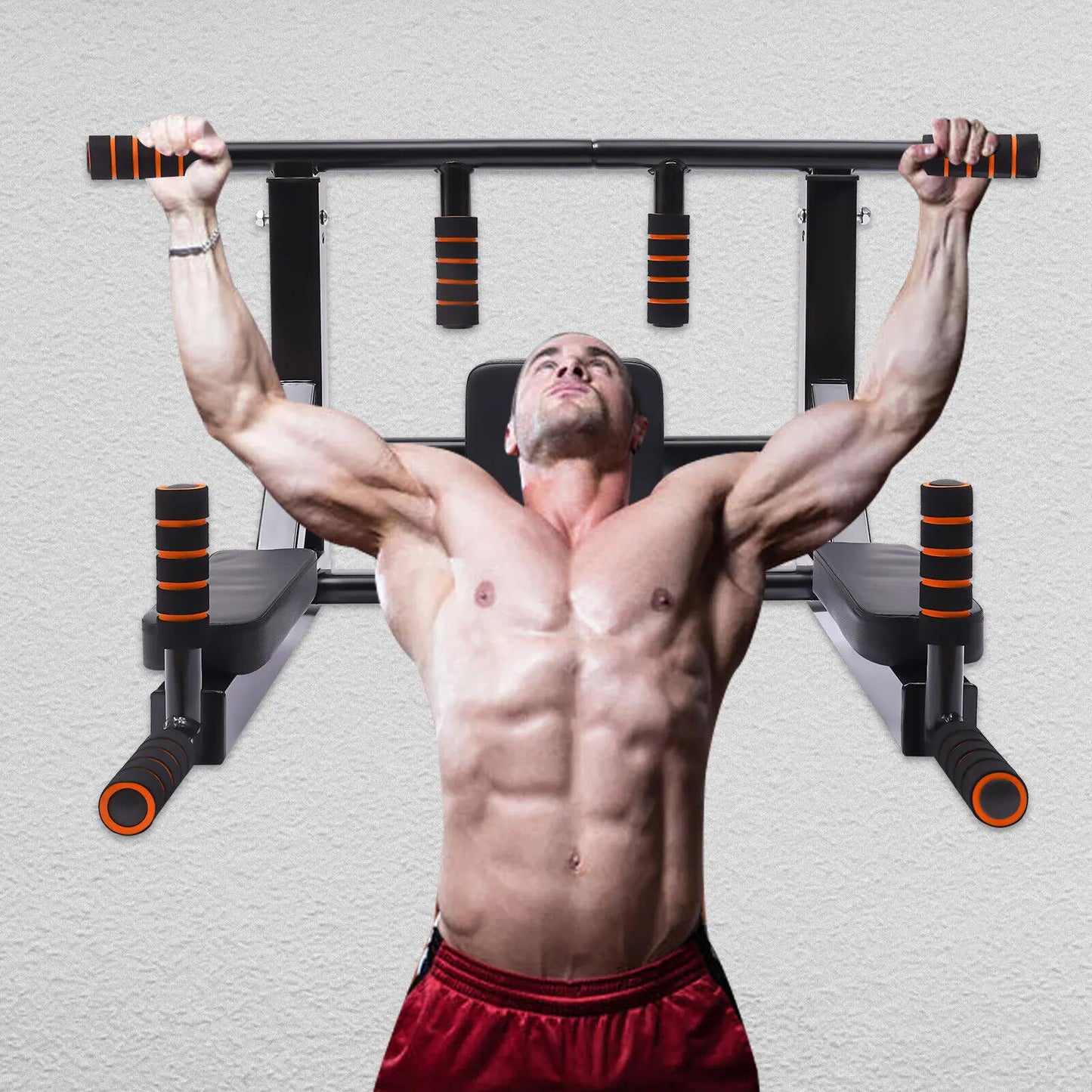 Pull Up Bar And Dip Station Home Gym Equipment 200kg