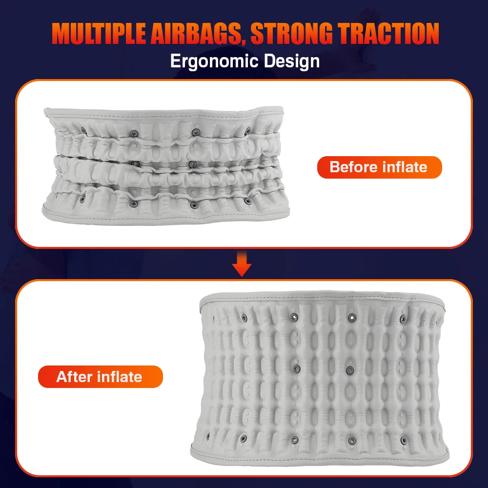 Hailicare Back Heating Support Belt Airbag Inflatable Massage