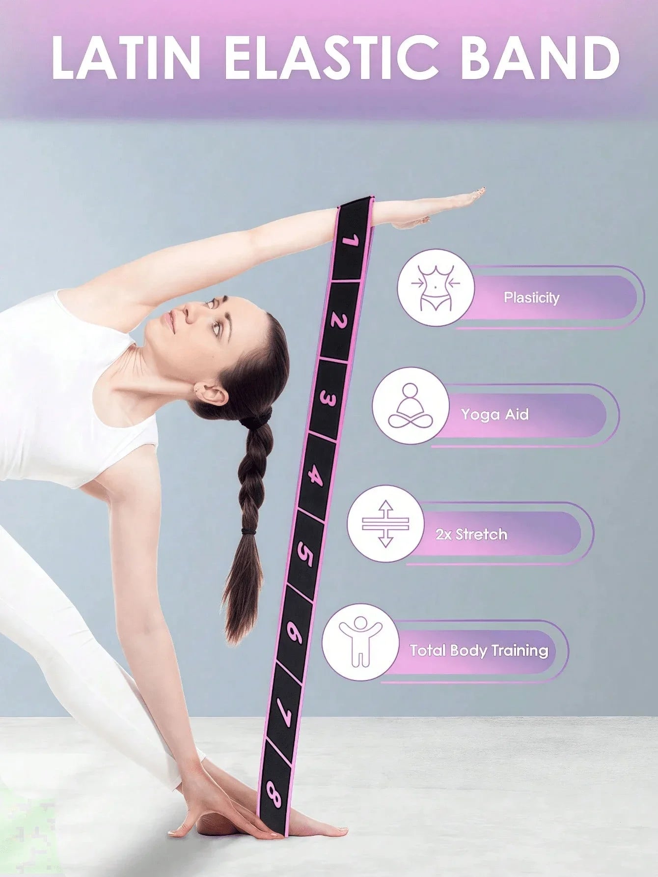 Yoga Elastic Band for Stretching Pilates and Gymnastics Training