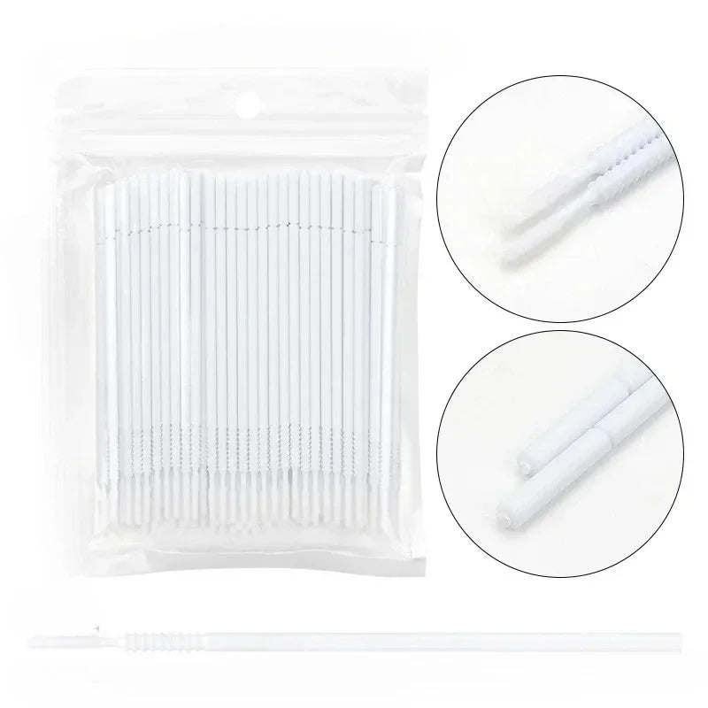 Disposable Spiral Mascara Brushes Microbrush Applicators Lash Extensions