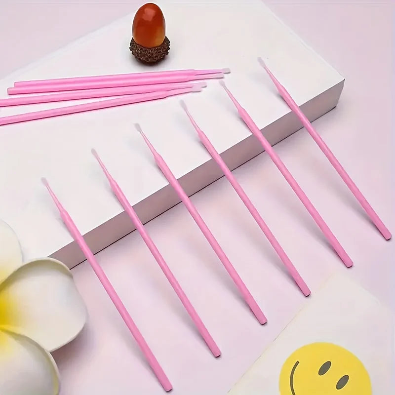 Disposable Micro Cotton Swabs For Lash Extension Cleaning 100 Count