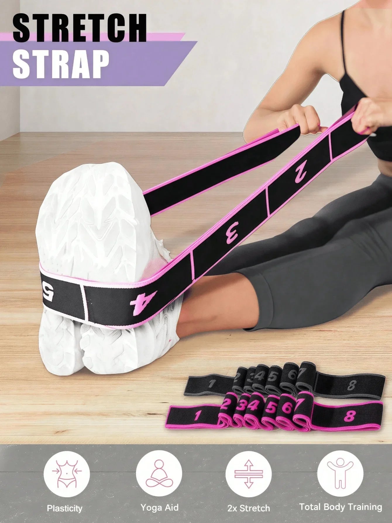 Yoga Elastic Band for Stretching Pilates and Gymnastics Training