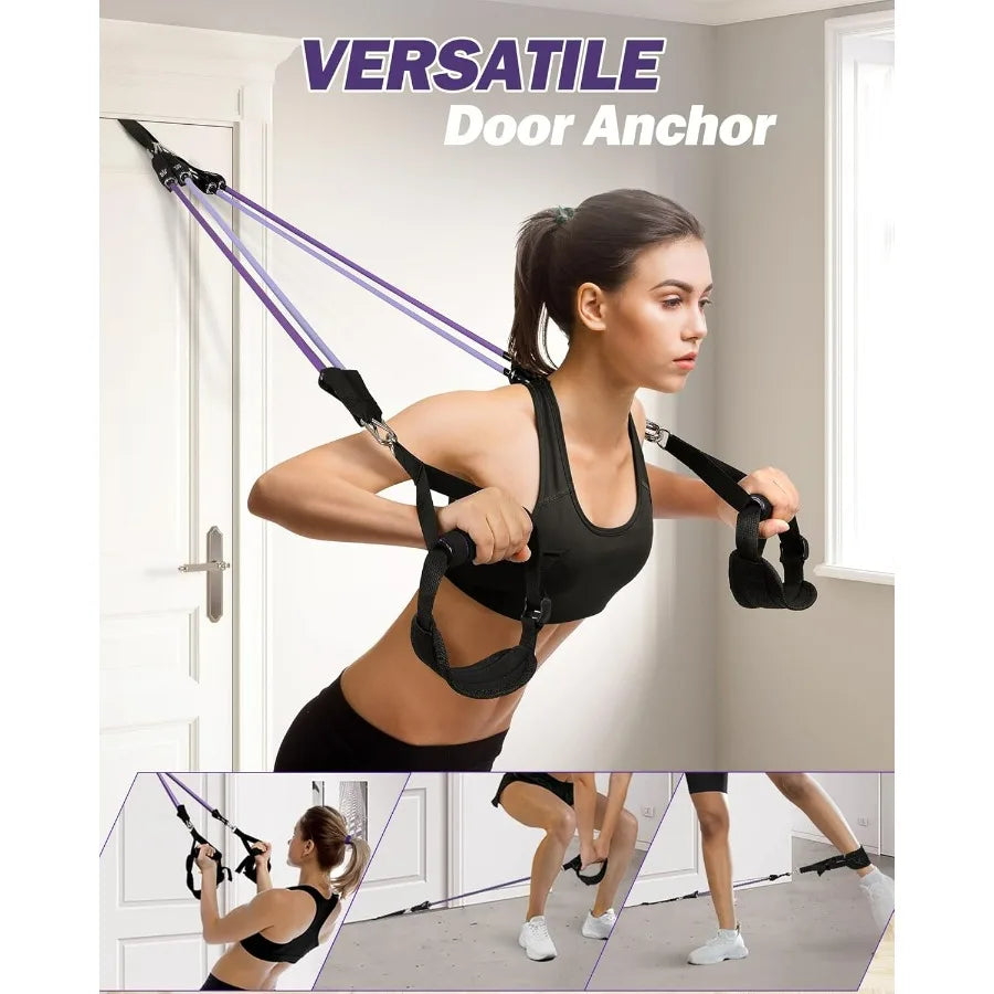 Pilates Bar Kit With Resistance Bands And Natural Latex
