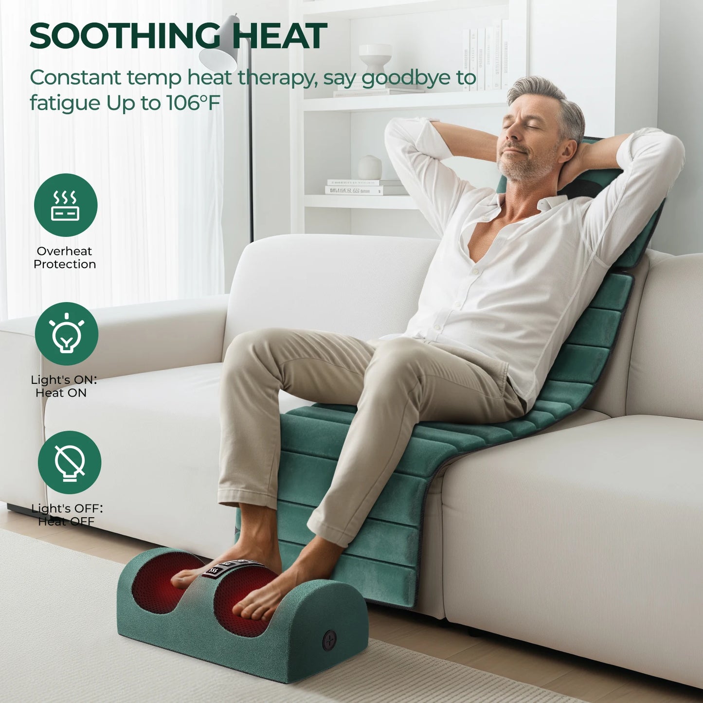 HIMOUTA Full Body Massage Mat With Heat And Massager Pad