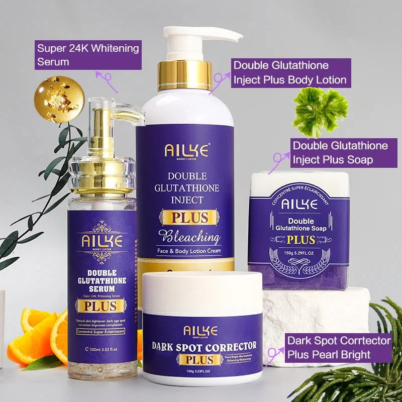 AILKE Glutathione Plus Skin Care Set Advanced Lightening Lotion