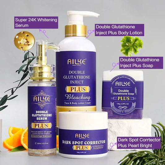 AILKE Glutathione Plus Skin Care Set Advanced Lightening Lotion