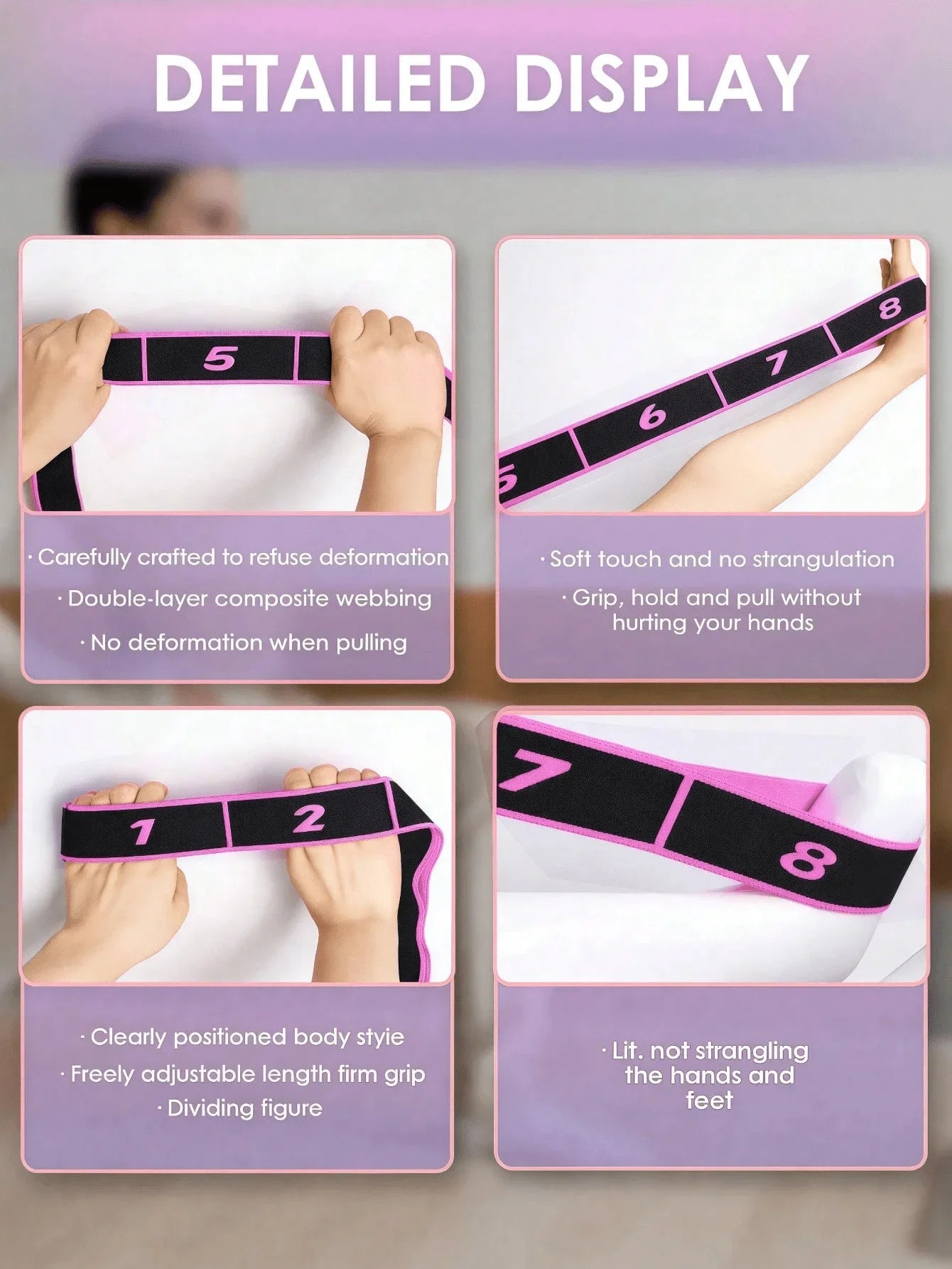 Yoga Elastic Band for Stretching Pilates and Gymnastics Training