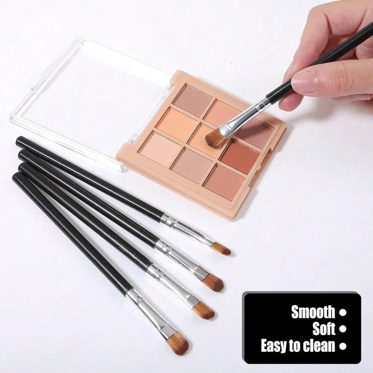 3 Pack Professional Eye Makeup Tools Flat Concealer Brush And Blending Brush Set