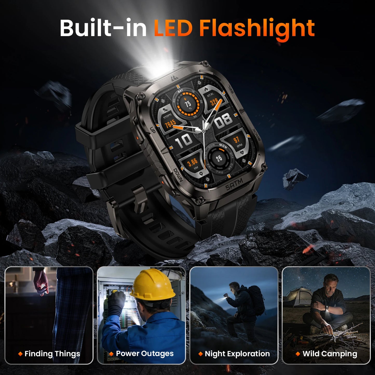 Kospet Tank M4C GPS Smartwatch Men Military Grade Waterproof
