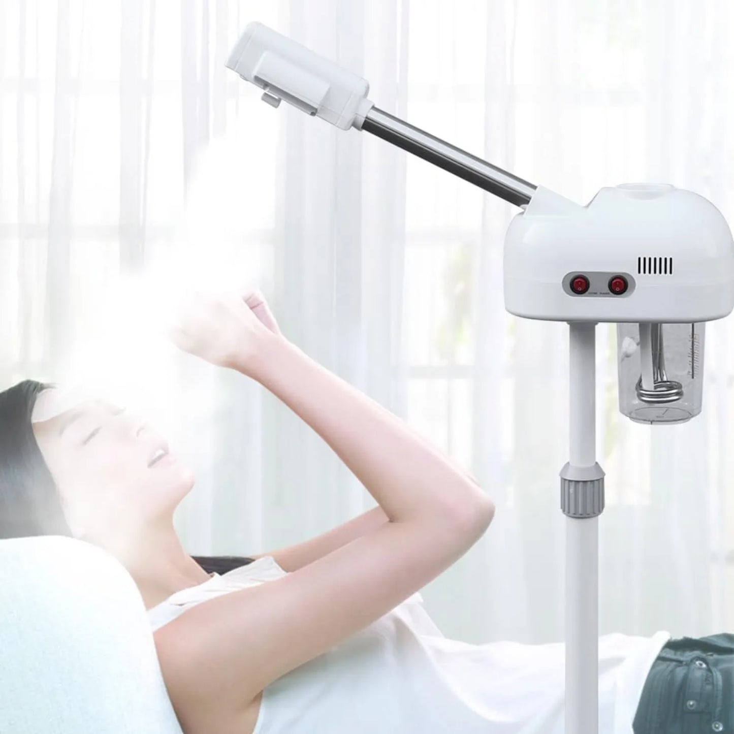 Bymaocar 360 Degree Rotating Nozzle Facial Steamer For Beauty Salon