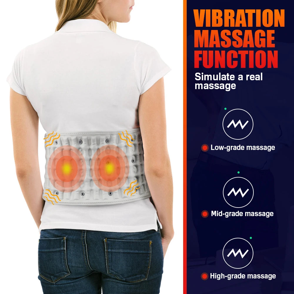 Hailicare Back Heating Support Belt Airbag Inflatable Massage