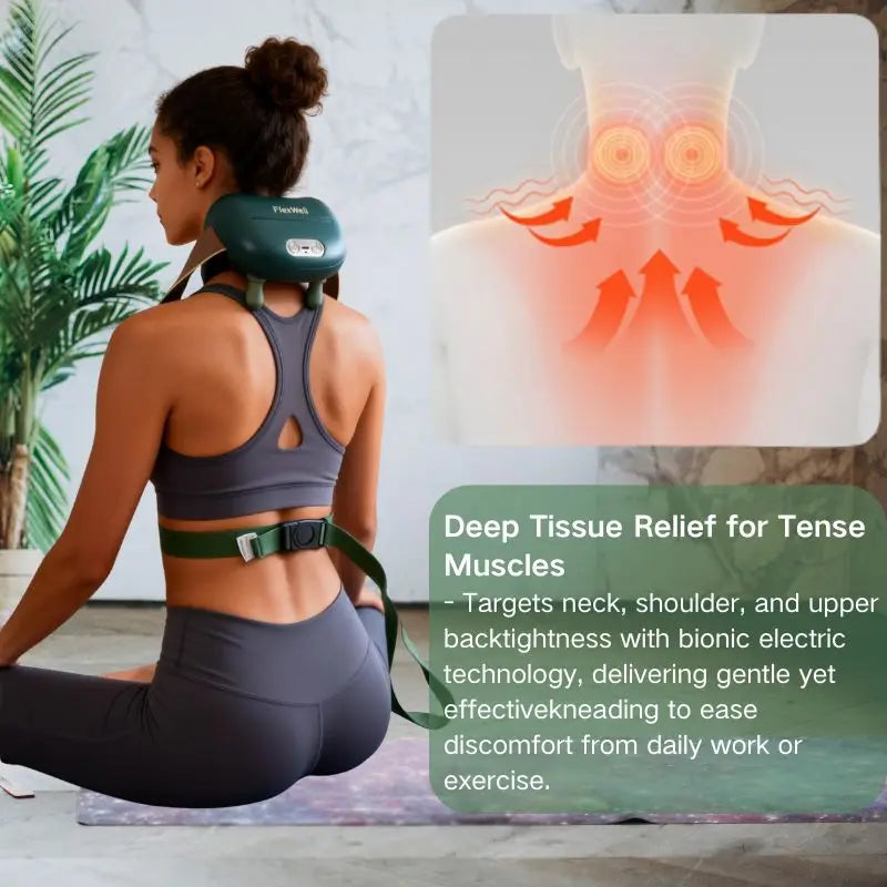 Shoulder And Neck Massager With Heat Therapy Kneading Massage