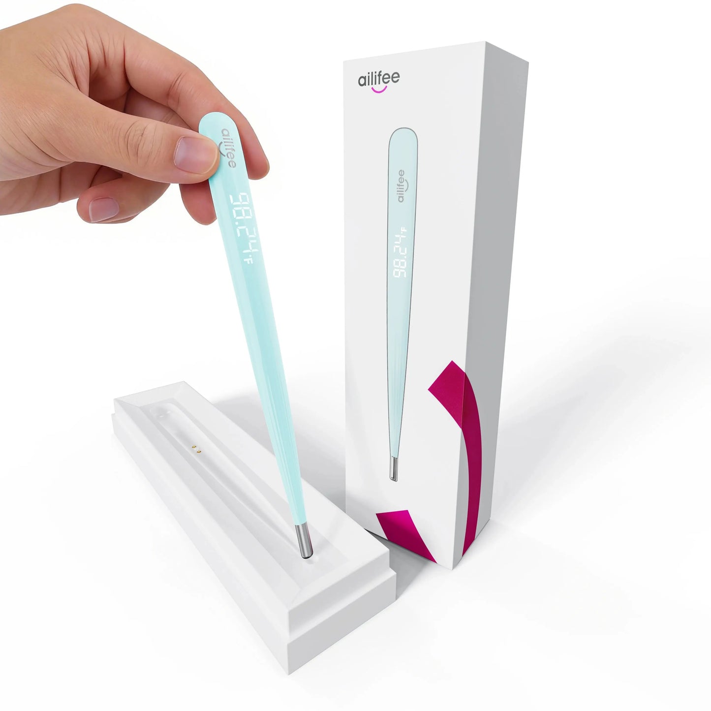 AILIFEE Rechargeable Oral Digital Thermometer Fast Reading With LED Display