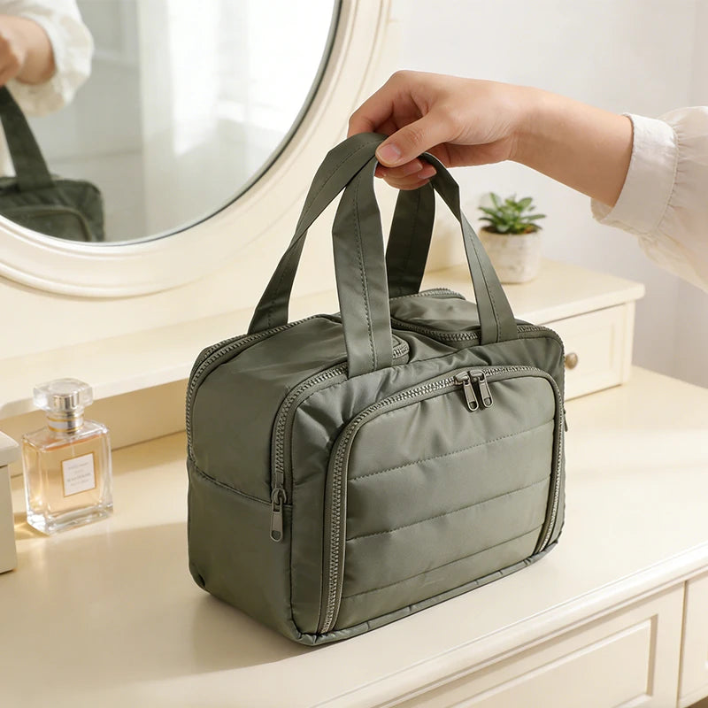 Multi Opening Makeup Bag For Travel And Home Storage