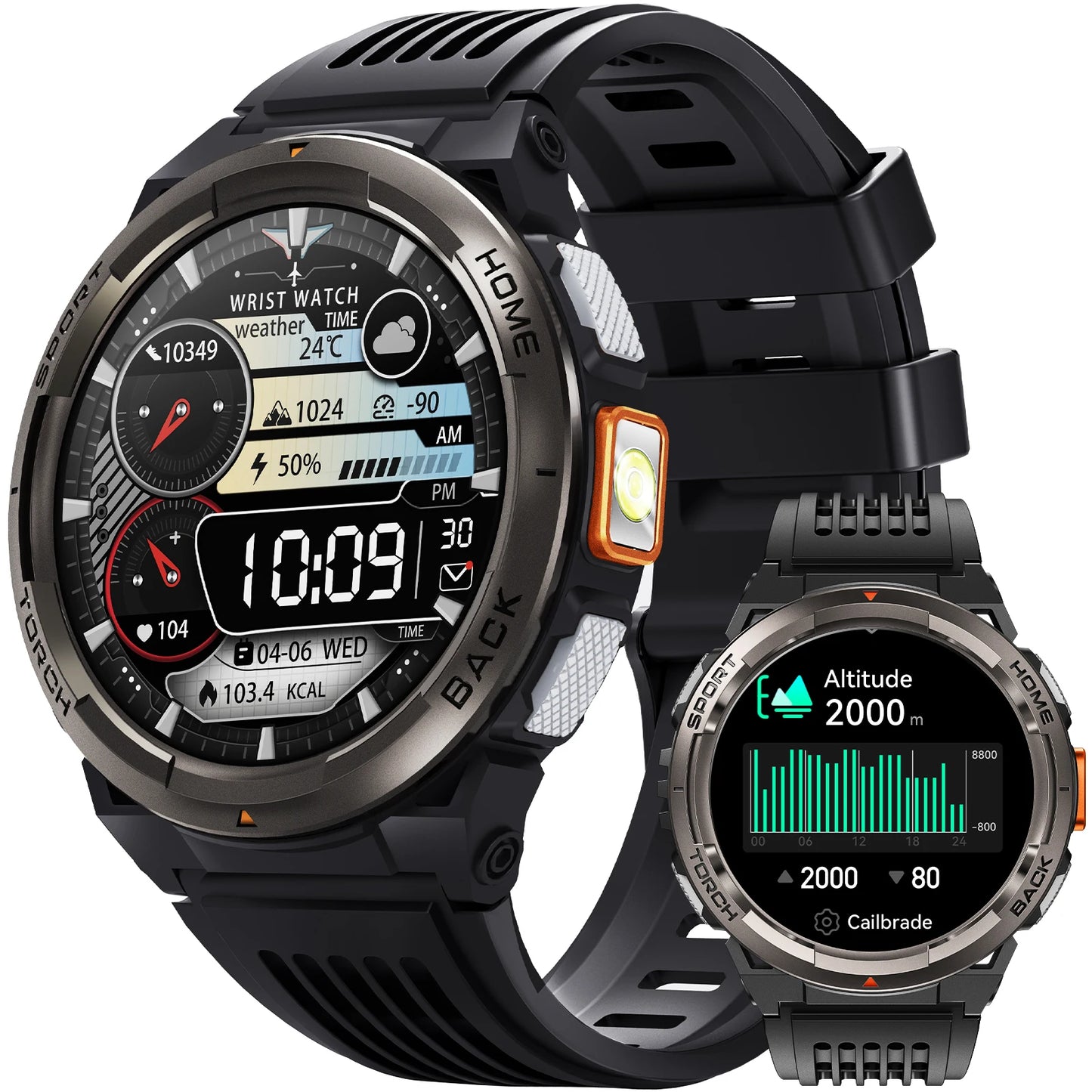 EIGIIS KE5 Smart Watch 3ATM Waterproof Compass Altimeter Barometer