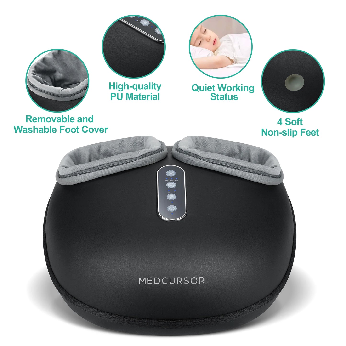 Medcursor Shiatsu Foot Massager With Heat For Muscle Relief