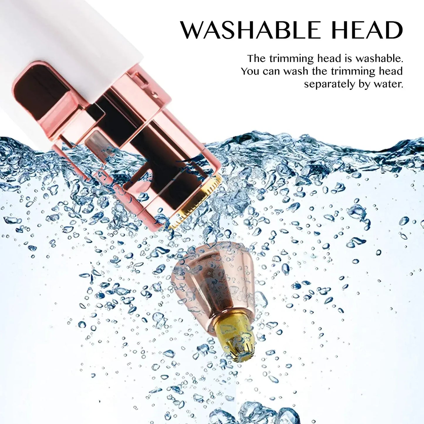 2 in 1 Rechargeable Eyebrow Trimmer LED Light Hair Remover