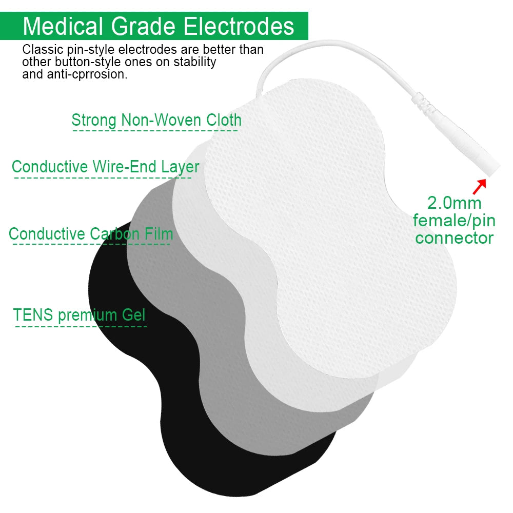 SANPKON Tens Muscle EMS Electrodes Patches for Body Therapy