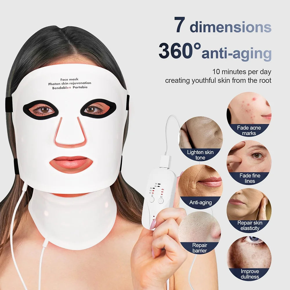 Foreverlily Silicone LED Mask For Face And Neck Skin Rejuvenation